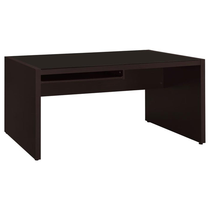 Skeena - Computer Desk With Keyboard Drawer - Cappuccino - JaxCo Furniture