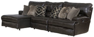 Como - 3 Piece Italian Leather Match Reclining Sofa - JaxCo Furniture