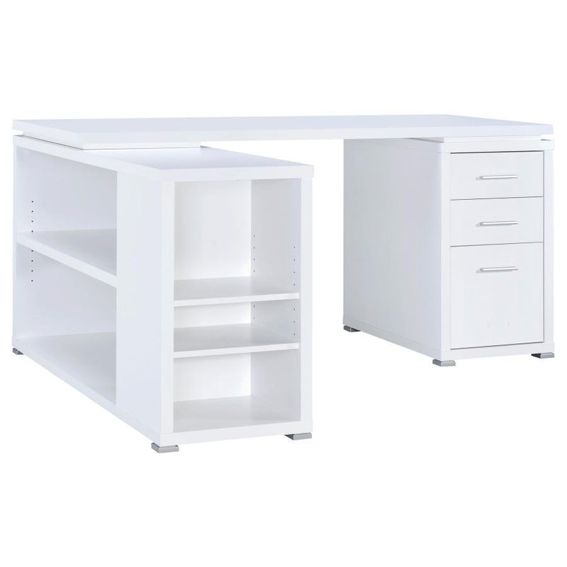 Yvette - 3-Drawer L-Shape Computer Desk - JaxCo Furniture