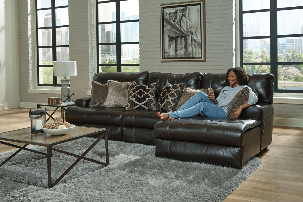 Como - 3 Piece Italian Leather Match Reclining Sofa - JaxCo Furniture