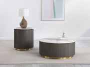 Jason - Round Marble Coffee Table Set - JaxCo Furniture