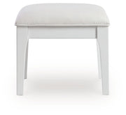 Chalanna - White - Vanity Stool - JaxCo Furniture