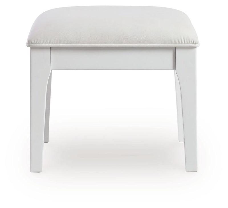 Chalanna - White - Vanity Stool - JaxCo Furniture