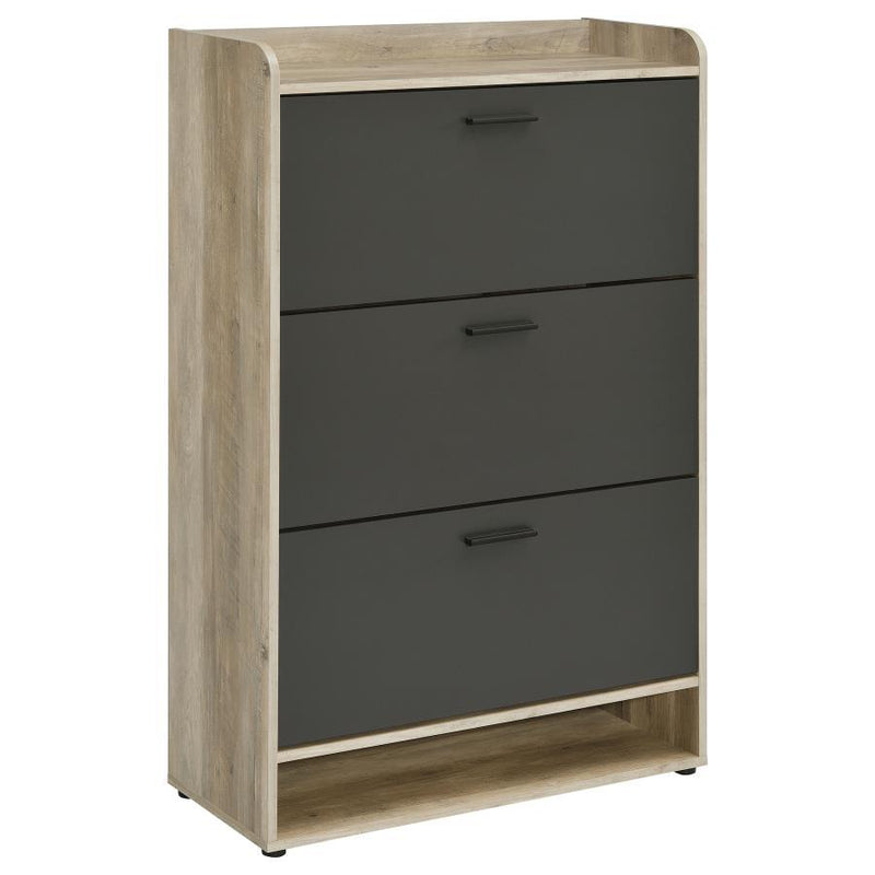 Denia - 3-Tier Engineered Wood Shoe Cabinet - JaxCo Furniture