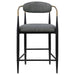 Tina - Metal Counter Height Bar Stool With Upholstered Back And Seat (Set of 2) - JaxCo Furniture