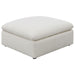 Hobson - Square Upholstered Ottoman - Ivory - JaxCo Furniture