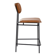 Sailor - Leather Counter Stool - Dark Brown - JaxCo Furniture