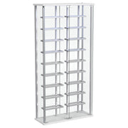 Montara - Tempered Glass Wine Storage LED Curio Cabinet - Chrome - JaxCo Furniture