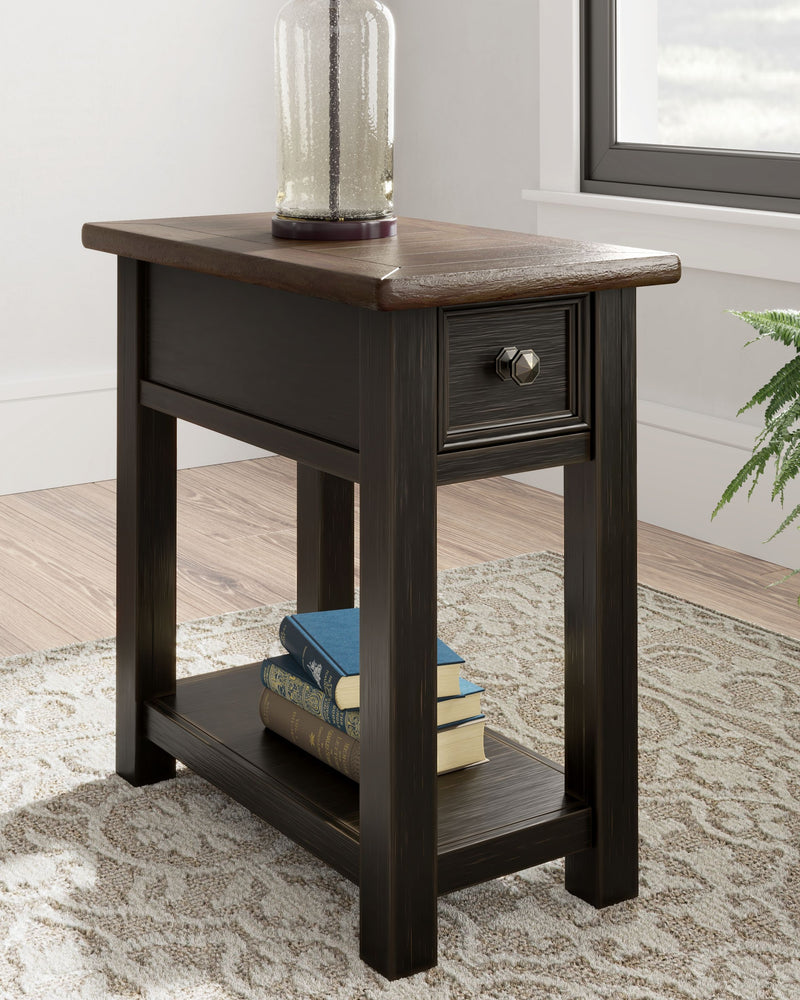 Tyler - Black / Gray - Chair Side End Table - JaxCo Furniture