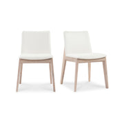 Deco - Oak Dining Chair (Set of 2) - Cream White - JaxCo Furniture