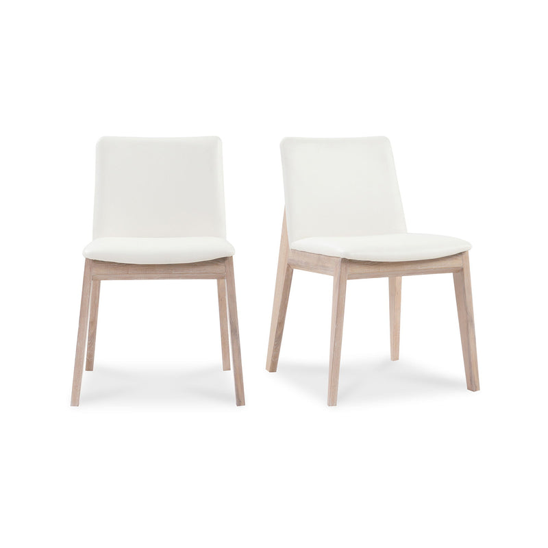 Deco - Oak Dining Chair (Set of 2) - Cream White - JaxCo Furniture