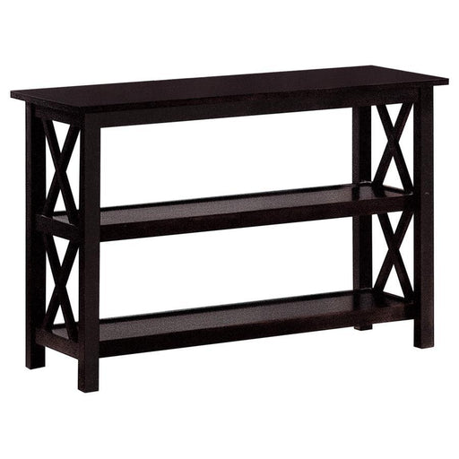 Rachelle - 2-Shelf Wood Entryway Console Table - Deep Merlot - JaxCo Furniture