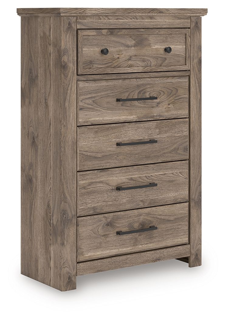 Rusticott - Brown - Five Drawer Chest - JaxCo Furniture