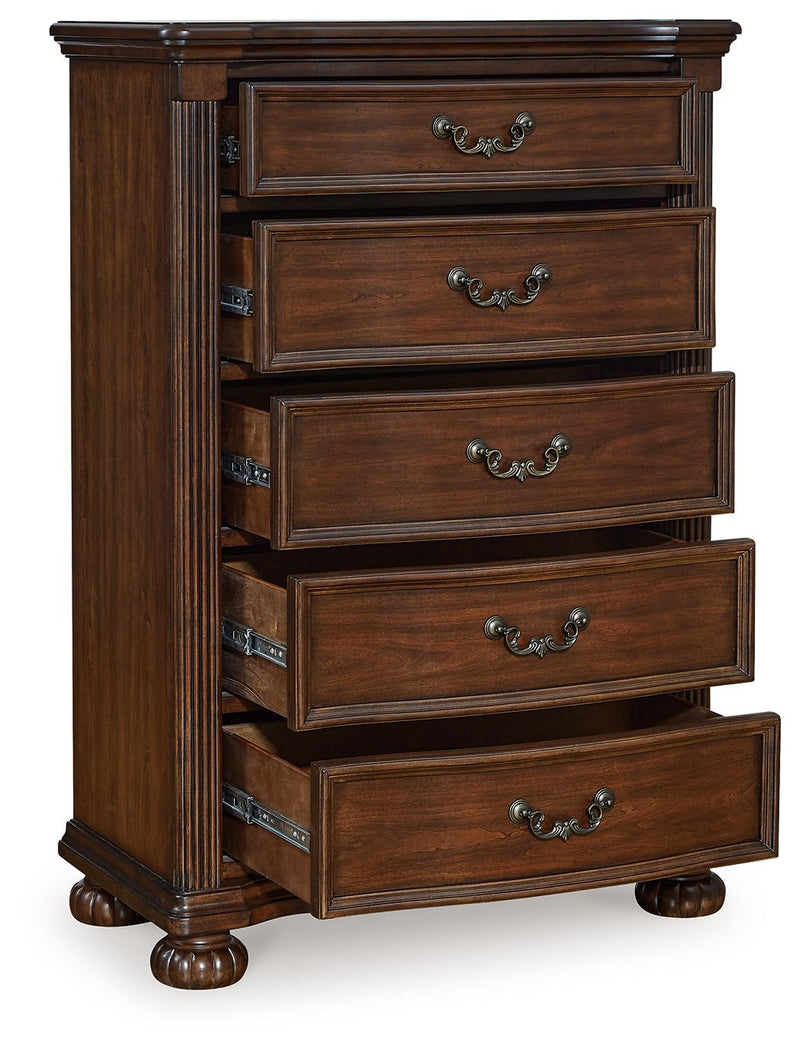 Lavinton - Brown - Five Drawer Chest - JaxCo Furniture