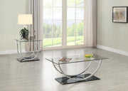 Danville - Glass Top Coffee Table Set - JaxCo Furniture