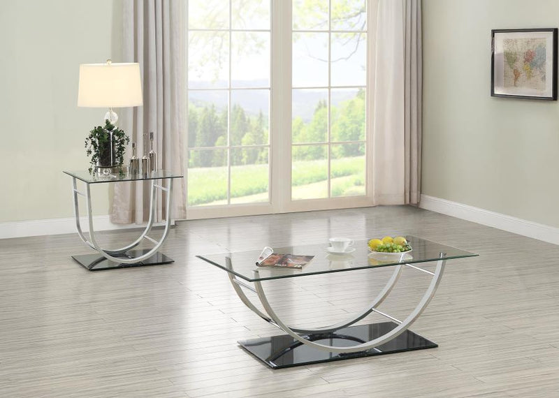 Danville - Glass Top Coffee Table Set - JaxCo Furniture