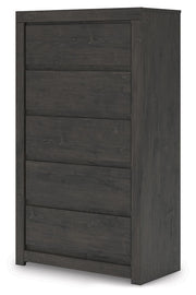 Fraluna - Charcoal - Five Drawer Chest - JaxCo Furniture