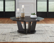 Chasinfield - Dark Brown - Octagon Coffee Table - JaxCo Furniture