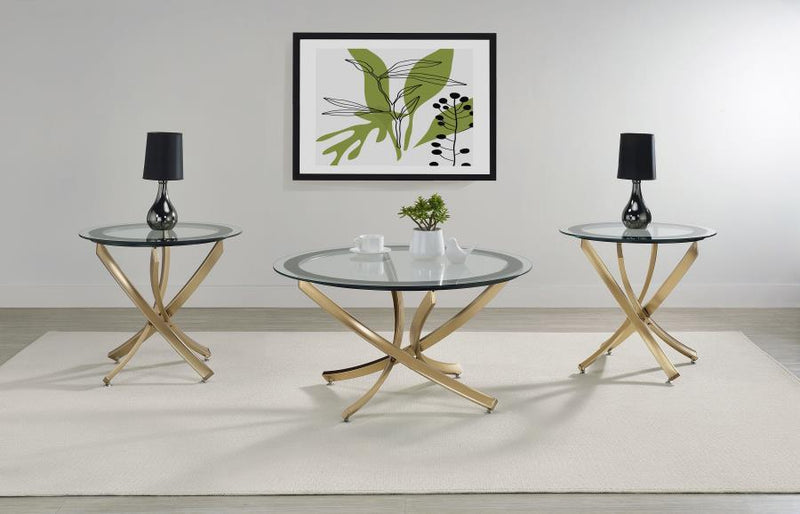 Brooke - Round Coffee Table Set - JaxCo Furniture