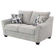 Tomkins - Boucle Upholstered Loveseat - Light Gray - JaxCo Furniture
