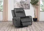 Raelynn - Upholstered Track Arm Recliner - JaxCo Furniture
