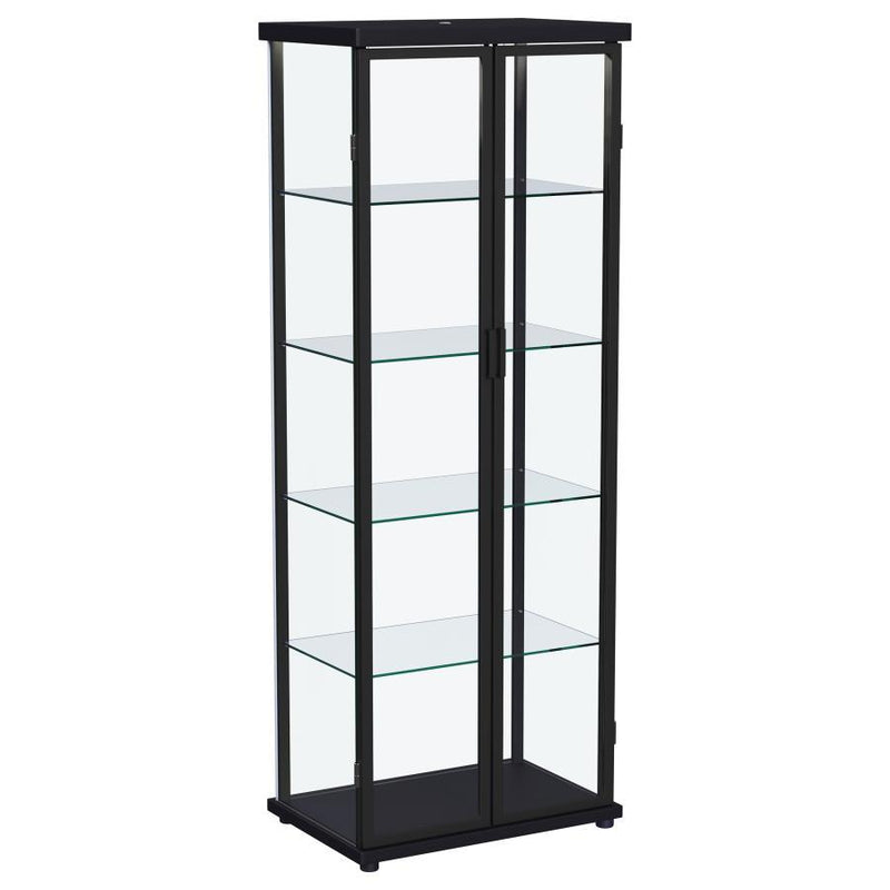 Aero - 5-Shelf Display Curio Cabinet With Led Lighting - JaxCo Furniture
