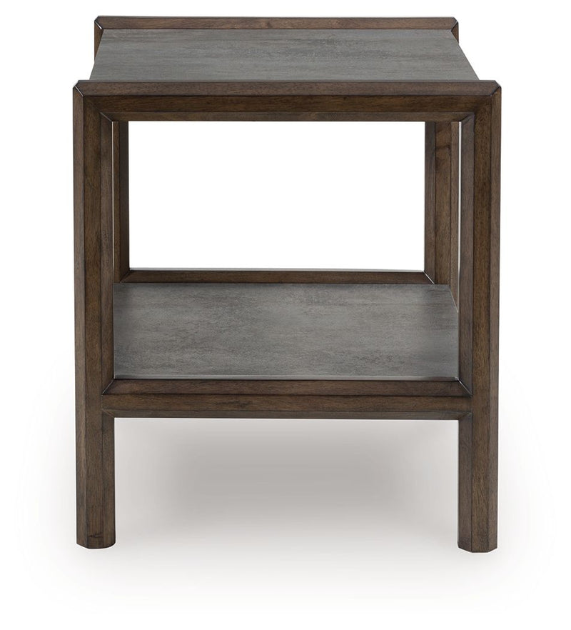Kallenny - Brown / Gray - Rectangular End Table - JaxCo Furniture