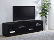 Jupiter - 4 Door Engineered Wood TV Stand - Black - JaxCo Furniture