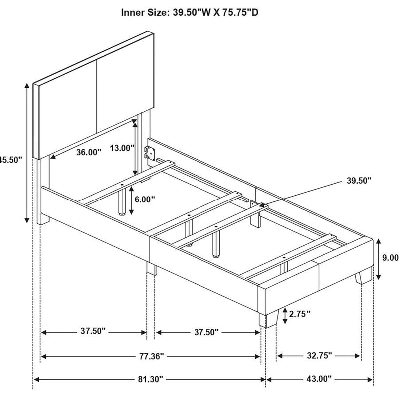 Dorian - Upholstered Panel Bed - JaxCo Furniture