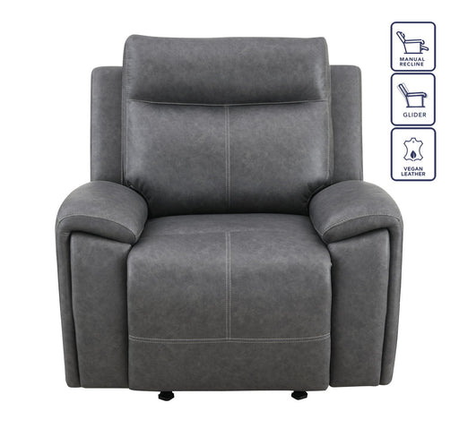 Gaston - Manual Recliner - Gray - JaxCo Furniture