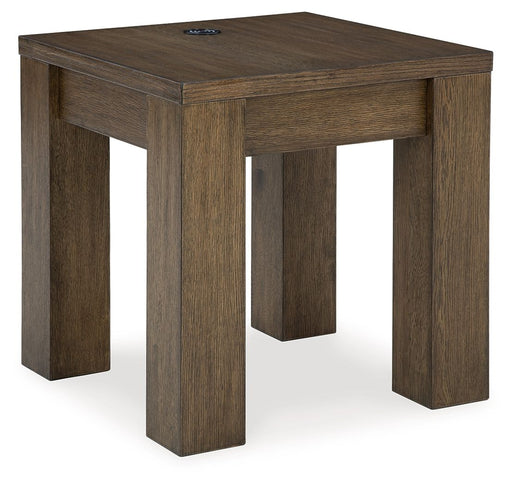 Rosswain - Warm Brown - Square End Table - JaxCo Furniture