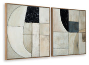 Bexlen - Tan / Taupe / Black - Wall Art Set (Set of 2) - JaxCo Furniture