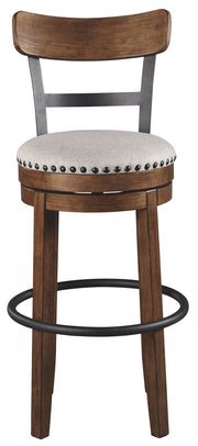 Valebeck -  Tall Upholstered Swivel Barstool - JaxCo Furniture