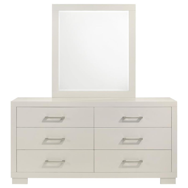 Jessica - 6-Drawer Dresser With Mirror - JaxCo Furniture