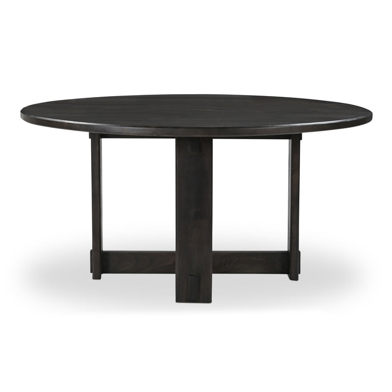Glenn - Round Dining Table - Dark Brown - JaxCo Furniture
