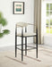 Tina - Metal Pub Height Bar Stool With Upholstered Back And Seat (Set of 2) - JaxCo Furniture