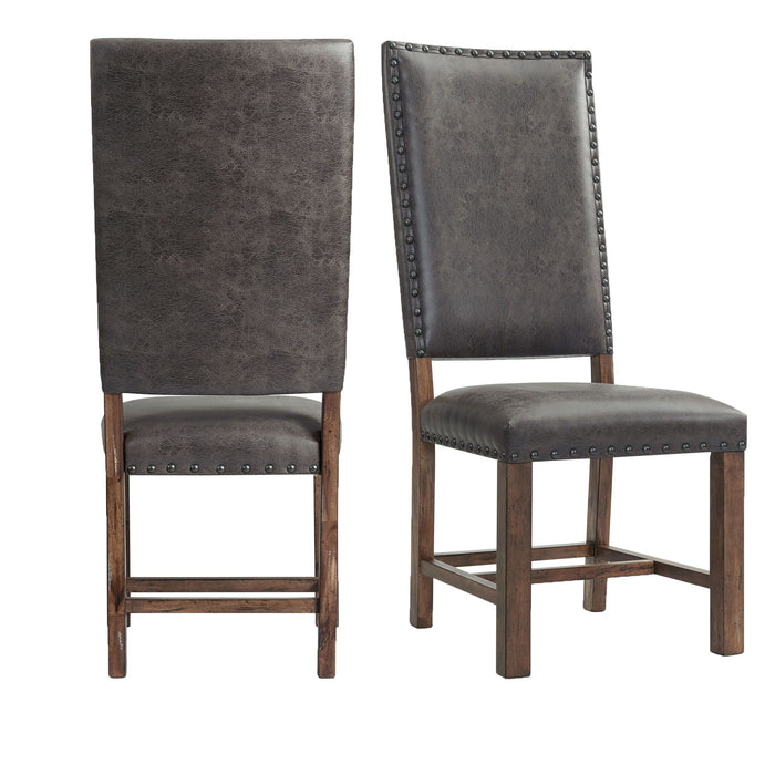 Gramercy - Tall Back Side Chair (Set of 2) - Chocolate - JaxCo Furniture