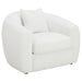 Isabella - Faux Sheepskin Upholstered Accent Chair Natural - Ivory - JaxCo Furniture