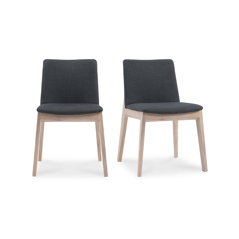 Deco - Oak Dining Chair (Set of 2) - Dark Gray - JaxCo Furniture