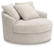 Cuddle Plush - Arctic - Oversized Swivel Accent Chair - JaxCo Furniture