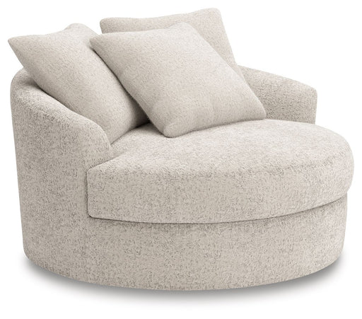 Cuddle Plush - Arctic - Oversized Swivel Accent Chair - JaxCo Furniture