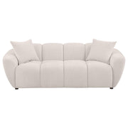 Destino - Chenille Upholstered Splayed Arm Sofa - Greige - JaxCo Furniture