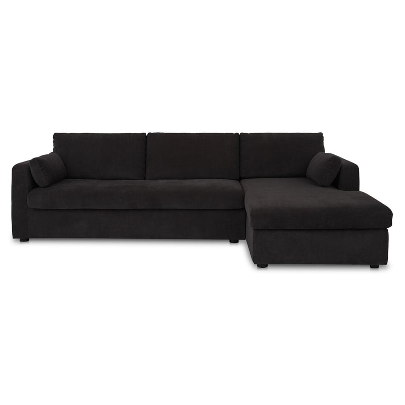 Burrow - Sleeper Sectional With Right Storage Chaise - Black