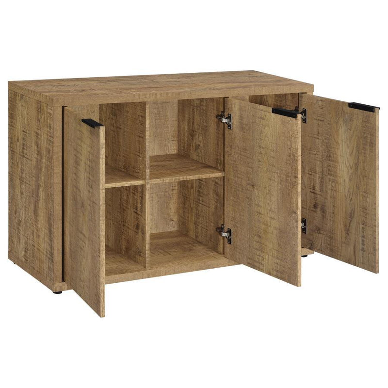Pepita - 3 Door Engineered Wood Accent Cabinet - Mango Brown - JaxCo Furniture