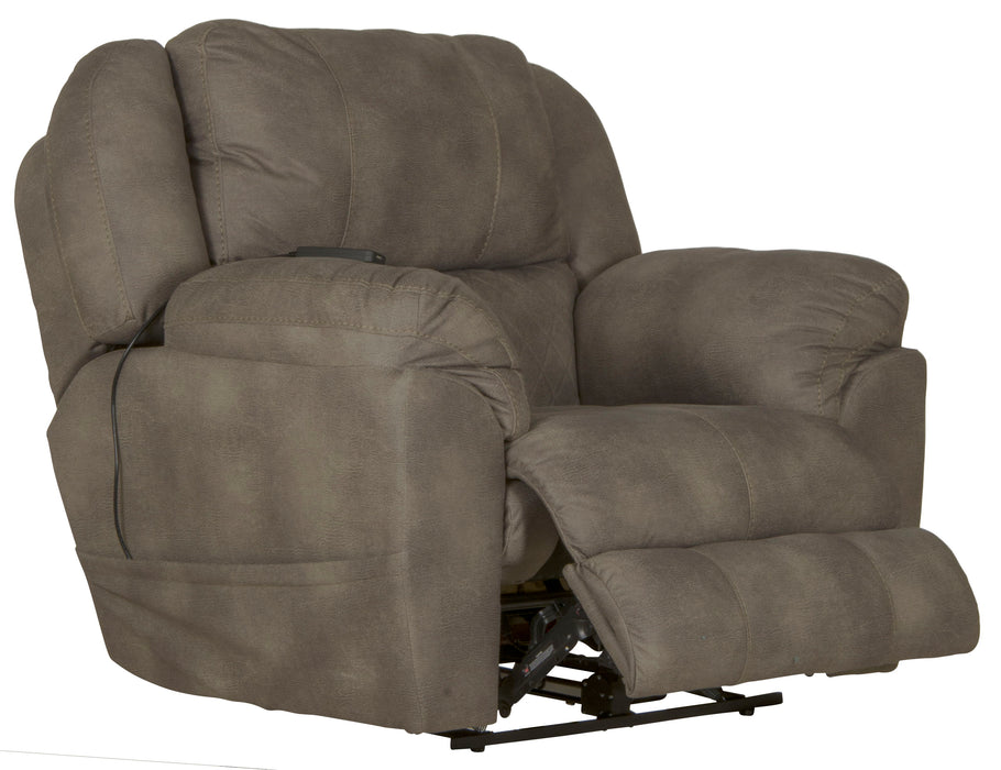 Flynn - Power Lay Flat Recliner With Power Adjustable Headrest & Lumbar And Dual Heat & Massage - Fig - JaxCo Furniture