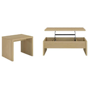 Canoga - Lift Top Cocktail Coffee Table Set - Light Oak - JaxCo Furniture