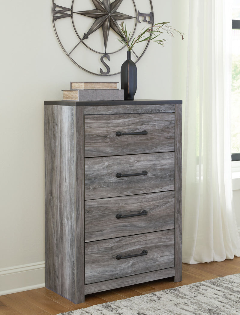 Bronyan - Dark Gray - Four Drawer Chest - JaxCo Furniture