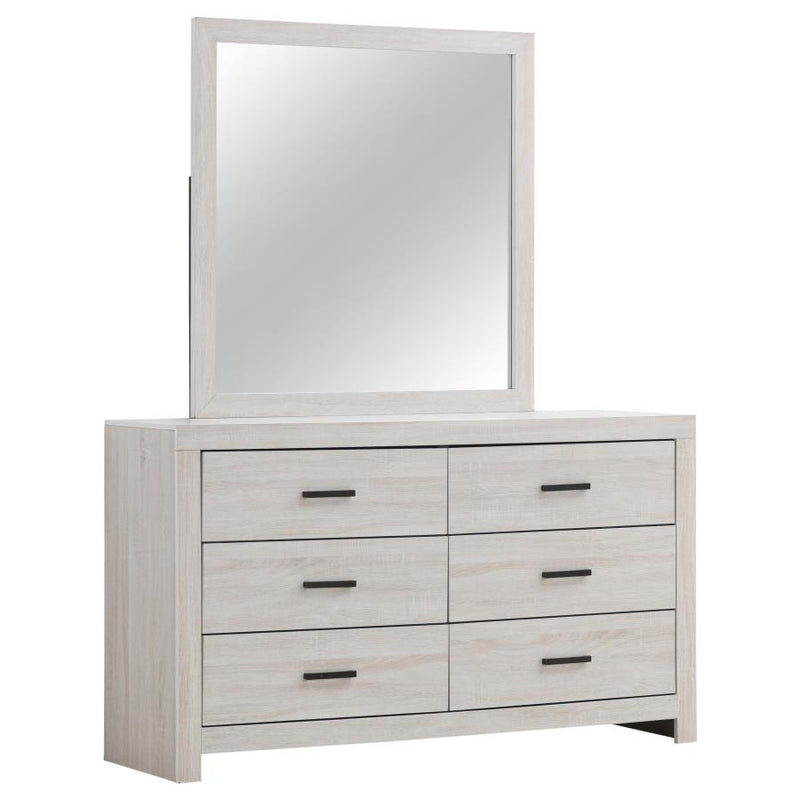 Brantford - 6-Drawer Dresser With Mirror - JaxCo Furniture