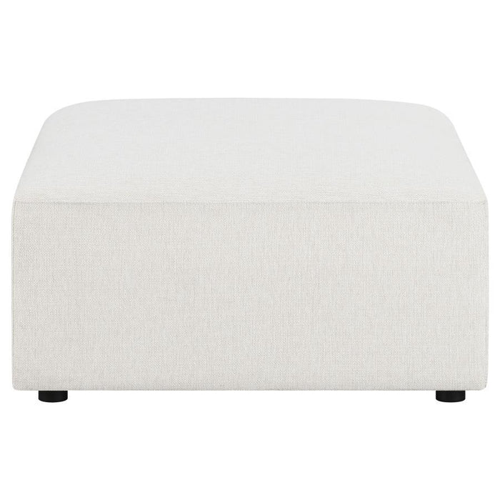 Freddie - Square Upholstered Ottoman - Pearl - JaxCo Furniture