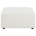 Freddie - Square Upholstered Ottoman - Pearl - JaxCo Furniture